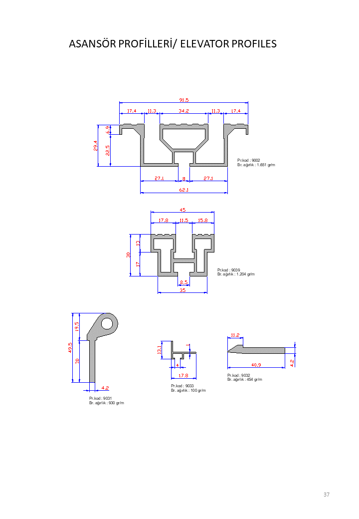 ELEVATOR PROFILES